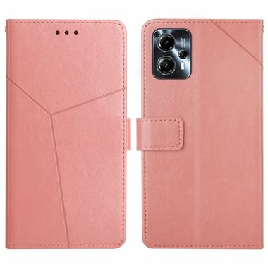 Peňaženkové kožené puzdro Y-shaped na Motorola Moto G13 / G23 / G53 5G - Ružová