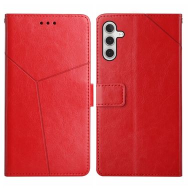 Peňaženkové kožené puzdro Y-SHAPED na Samsung Galaxy A04s – Červená