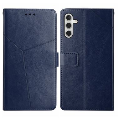 Peňaženkové kožené puzdro Y-SHAPED na Samsung Galaxy A04s – Modrá