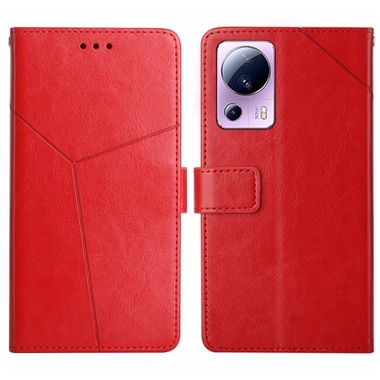 Peňaženkové kožené puzdro Y-SHAPED na Xiaomi 12 Lite – Červená