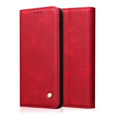 Peňaženkové puzdro Biznis Kožené na Huawei Y5 (2019) - červená