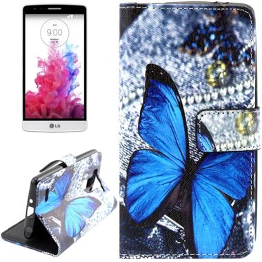 Peňaženkové puzdro Blue Butterfly na LG G3 Mini