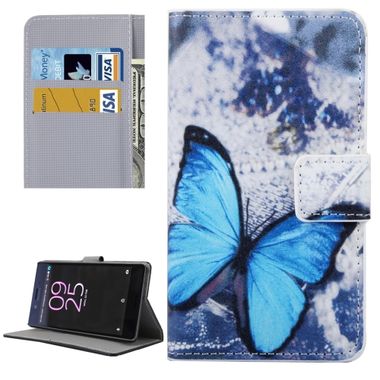 Peňaženkové púzdro Blue Butterfly na Sony Xperia X