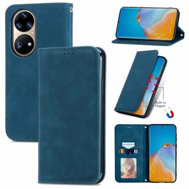 Peňaženkové púzdro BUSINESS na Huawei P50 Pro – Modrá