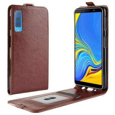 Peňaženkové puzdro Business na Samsung Galaxy A7(2018) - hnedá