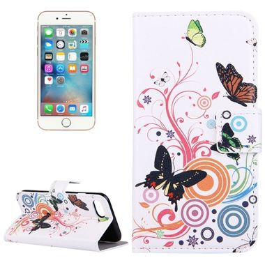 Peňaženkové puzdro Butterflies na iPhone 7 / iPhone 8