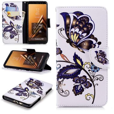 Peňaženkové puzdro Butterfly na Samsung Galaxy A8+(2018)