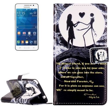 Peňaženkové puzdro Carving Lovers on The Moon na Samsung Galaxy Grand Prime