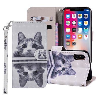 Peňaženkové púzdro Cat In The Mirror na iPhone Xr