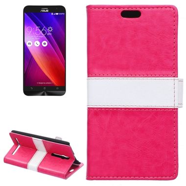 Peňaženkové puzdro Color Matching na Asus Zenfone 2 ZE551ML - rúžová