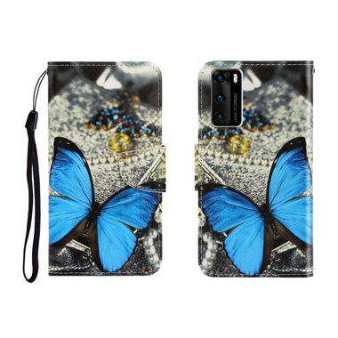 Peňaženkové puzdro Colored Drawing na Huawei P40 –motýľ
