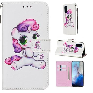 Peňaženkové puzdro Colored Drawing Pattern na Samsung Galaxy S20 Playful Pony