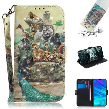 Peňaženkové puzdro Coloured Drawing na Huawei P Smart (2019) / Honor 10 Lite-Zoo