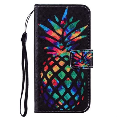 Peňaženkové púzdro Coloured Drawing Pattern na iPhone 11 pro -Colorful Pineapple