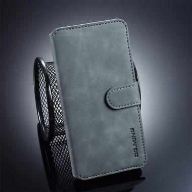 Peňaženkové puzdro DG.MING Retro na Huawei P30-šedá