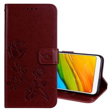 Peňaženkové puzdro Flip Leather Case Black na Xiaomi Redmi 5- Hnedá