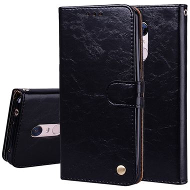 Peňaženkové puzdro Flip Leather Case Black na Xiaomi Redmi 5 Plus