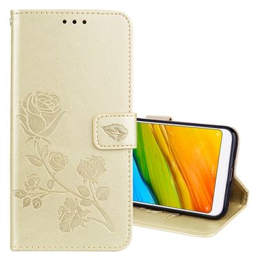 Peňaženkové puzdro Flip Leather Case Gold na Xiaomi Redmi 5