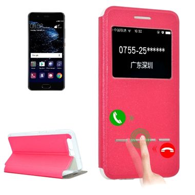 Peňaženkové puzdro Flip Leather with Call Display na Huawei P10- červená