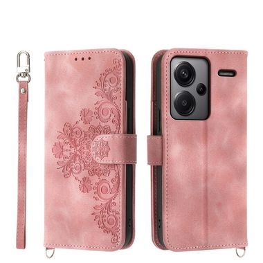 Peňaženkové puzdro Flowers na Xiaomi Redmi Note 13 Pro+ - Ružová