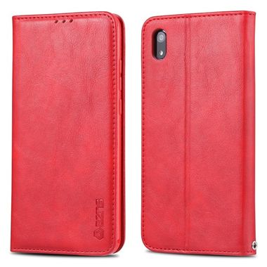Peňaženkové puzdro Kožené na Huawei Y5 (2019) - červená