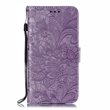 Peňaženkové puzdro Lace Flower na Xiaomi Mi A3 - Fialová