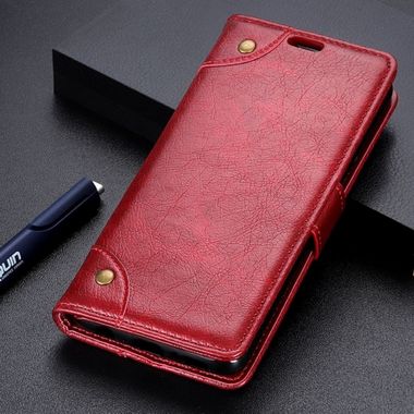 Peňaženkové puzdro Leather na Huawei P30 Lite - červená