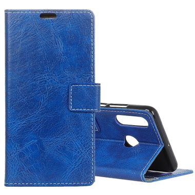 Peňaženkové puzdro Leather na Huawei P30 Lite - modrá