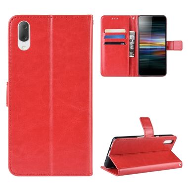 Peňaženkové puzdro Leather na Sony Xperia L3 - červená