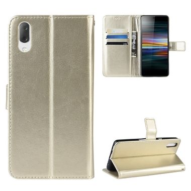 Peňaženkové puzdro Leather na Sony Xperia L3 - zlatá