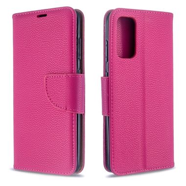 Peňaženkové puzdro Litchi na Samsung Galaxy S20 - Rose Red