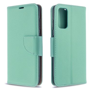 Peňaženkové puzdro Litchi na Samsung Galaxy S20 - zelená