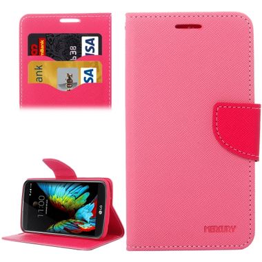 Peňaženkové puzdro Litchi Pink na LG K10