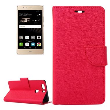Peňaženkové puzdro Litchi Red na Huawei P9 Plus