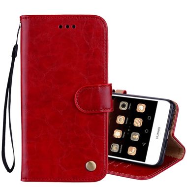 Peňaženkové púzdro Litchi Red na Huawei Y6 (2017)