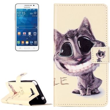 Peňaženkové puzdro Lovely Smiling Cat na Samsung Galaxy Grand Prime
