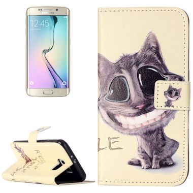 Peňaženkové púzdro Lovely Smiling Cat na Samsung Galaxy S6