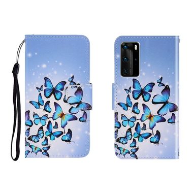 Peňaženkové puzdro na Huawei P40 Pro - Colored Drawing - Many Butterflies