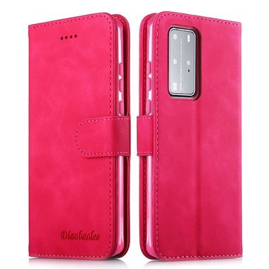 Peňaženkové puzdro na Huawei P40 Pro -Diaobaolee - červená
