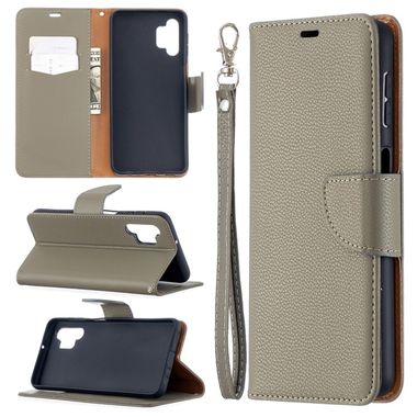 Peňaženkové kožené puzdro LICHTI na Samsung Galaxy A32 5G - Sivá