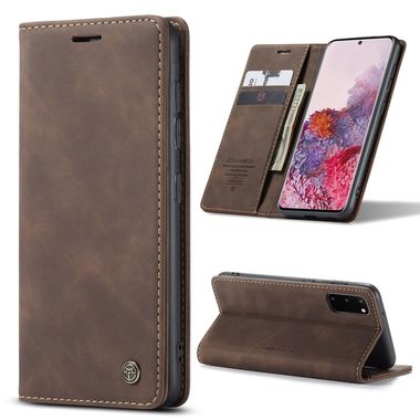 Peňaženkové puzdro na Samsung Galaxy S20 - CaseMe Multifunctional - Coffee