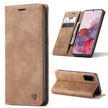 Peňaženkové puzdro na Samsung Galaxy S20 - CaseMe Multifunctional - hnedá
