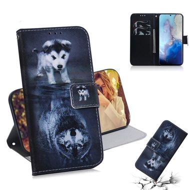 Peňaženkové puzdro na Samsung Galaxy S20 - Combined Pattern -Vlk a pes