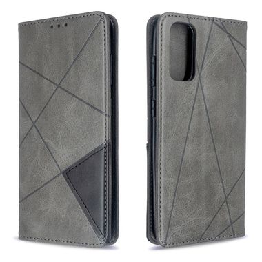 Peňaženkové puzdro na Samsung Galaxy S20- Rhombus - sivá