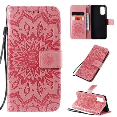 Peňaženkové puzdro na Samsung Galaxy S20 - Sun Print - ružová