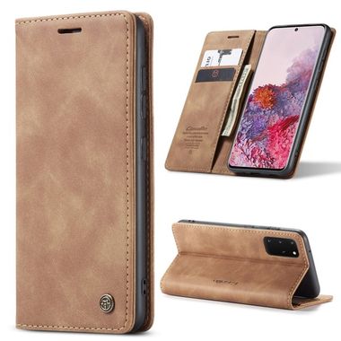 Peňaženkové puzdro na Samsung S20+ CaseMe Multifunctional-hnedá