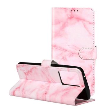 Peňaženkové puzdro na Samsung S20+ Colored Drawing Marble -ružová
