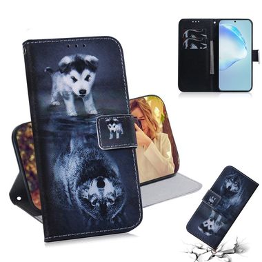 Peňaženkové puzdro na Samsung S20+ Combined Pattern - Vlk a pes
