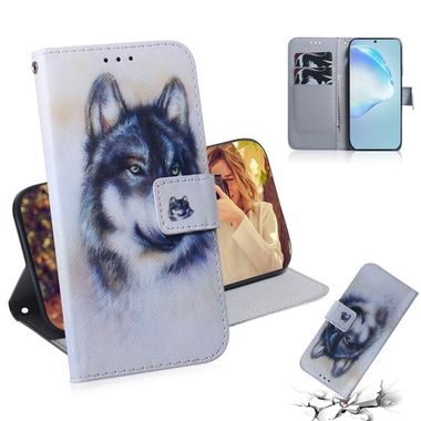 Peňaženkové puzdro na Samsung S20+ Combined Pattern - White Wolf