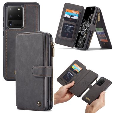 Peňaženkové puzdro na Samsung S20 Ultra - CaseMe Horse Texture - čierna